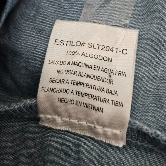 Tank Top New Mix Women's Denim Look sleeveless corset-style crop top size L - Picture 5 of 7